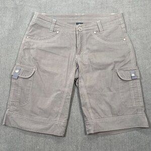 Kühl Mens Gray Cargo Shorts Size 6 Outdoor Nylon Blend Durable Lightweight